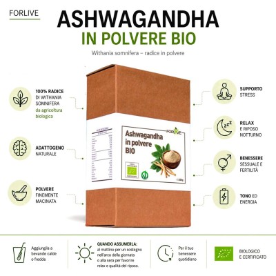 FORLIVE ASHWAGANDHA IN POLVERE BIO 250 GR