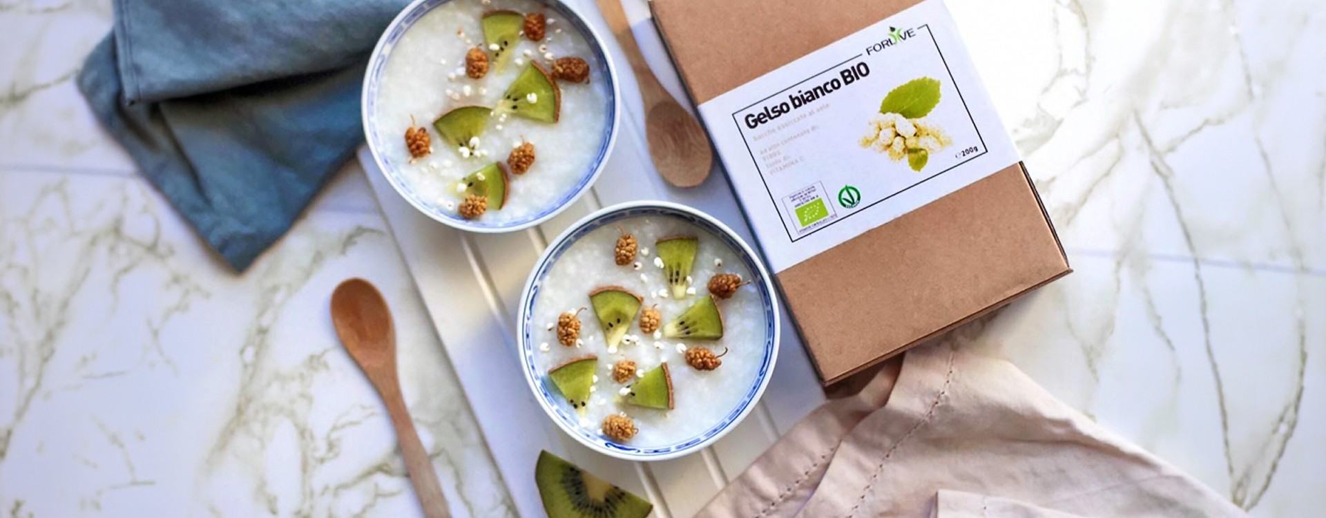 Congee di riso dolce con Bacche di Gelso Bianco Bio