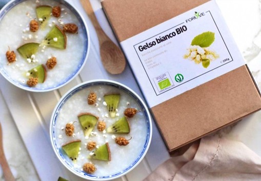 Congee di riso dolce con Bacche di Gelso Bianco Bio