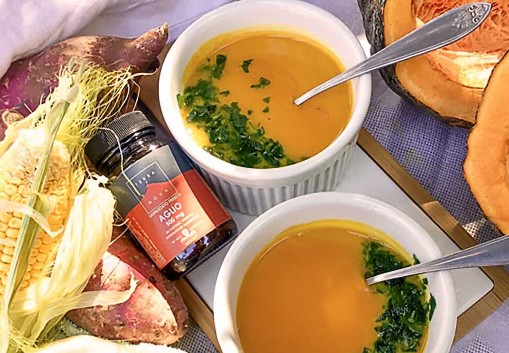 Zuppa di Patate Dolci Aglio e Cannella