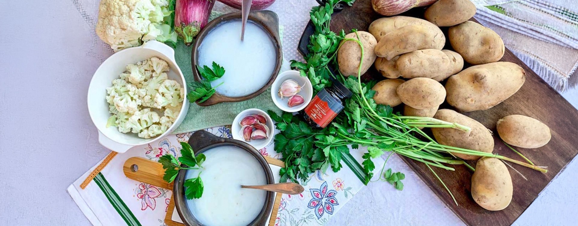 Zuppa cremosa di Cavolfiore e Ginkgo